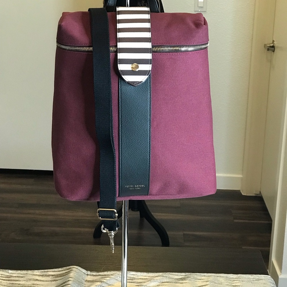 Henri Bendel EUC! Burgundy Black Friday Backpack, Crossbody or Shoulder …